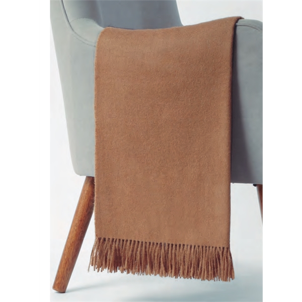 Tan alpaca blend throw blanket... from ASI 98085 Wolfmark