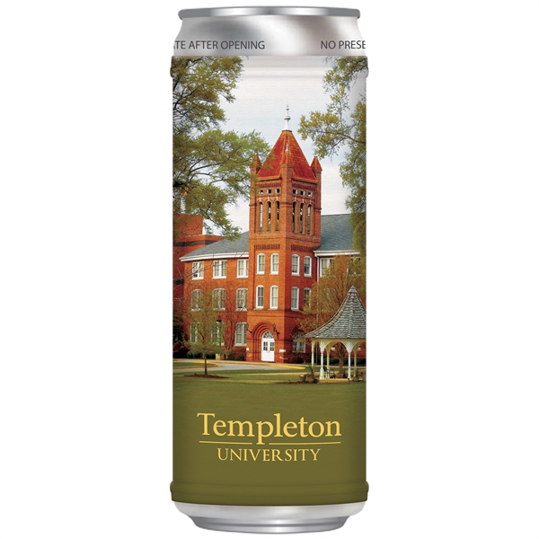 Full custom, full color stretch wrap for slim tall cans.... from ASI 80228 Quinn