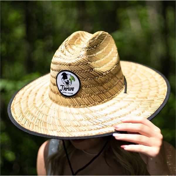 MOQ 10pcs Domestic Straw Hat With Custom Patch... from ASI 72657 Active Life Promo / Apres Ski Active Life Promo