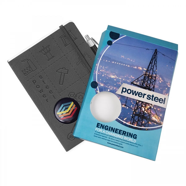 Properly convey your message with the Notebook Wrap. This custom packaging... from ASI 88660 Spector & Co.