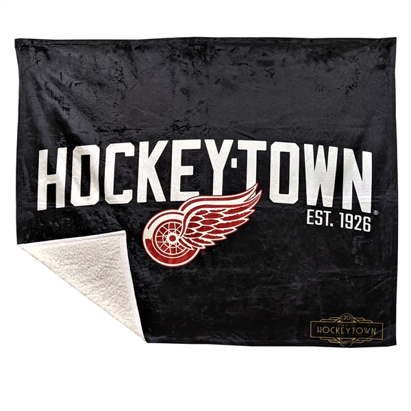 50" x 60" blanket with silk-touch front and faux sherpa on... from ASI 61125 Hit Promotional Products / Hit®