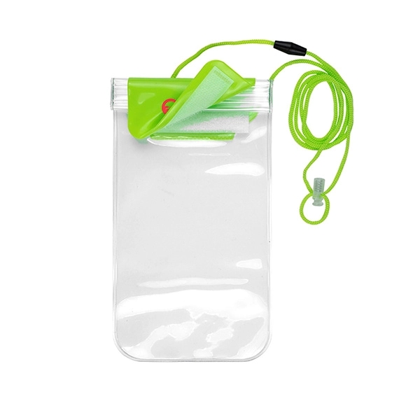 9 7/8" x 3 3/4" water resistant cellphone pouch with 21"... from ASI 62660 Innovation Line