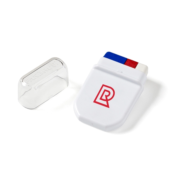 1.5" x 2.25" x 0.62" Fanbrush non-toxic, non-bacterial, vegetable-based face paint... from ASI 63549 Jornik Manufacturing Corp / Jornik