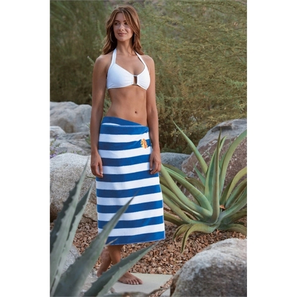 30" x 63" midweight cabana stripe beach towel.... from ASI 91605 Towel Specialties
