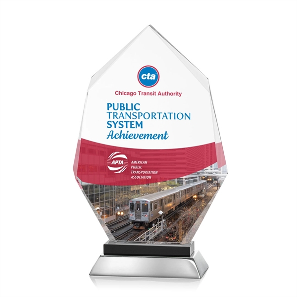 Unique optical award with black optical and aluminum base.... from ASI 84592 St Regis Group / St Regis