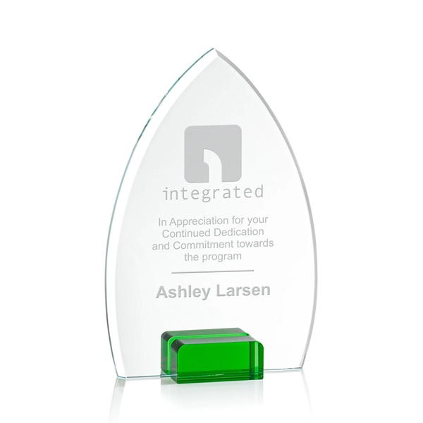 Unique curved and pointed award in starfire crystal.... from ASI 84592 St Regis Group / St Regis