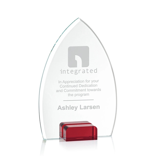 Unique curved and pointed award in starfire crystal.... from ASI 84592 St Regis Group / St Regis