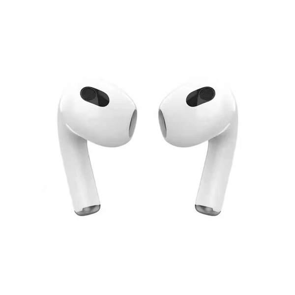 A pair of white wireless bluetooth earbuds with an included charging... from ASI 37218 Athena Promo (tm)