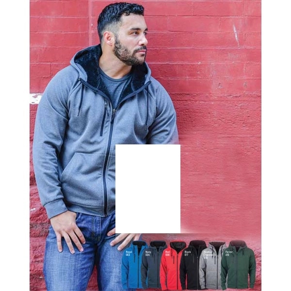 Sherpa lined full zip hoodie.... from ASI 50930 Dunbrooke