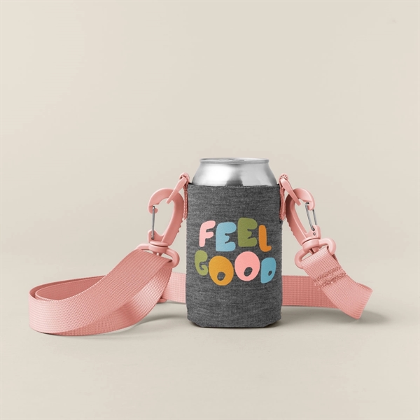 Collapsible can insulator with customizable colored stitching and neoprene pocket... from ASI 74710 Numo / NUMO