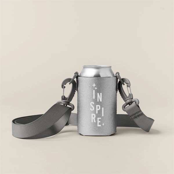 Collapsible can insulator with customizable colored stitching and neoprene pocket... from ASI 74710 Numo / NUMO