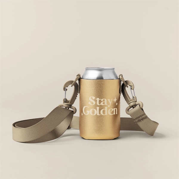 Collapsible can insulator with customizable colored stitching and neoprene pocket... from ASI 74710 Numo / NUMO