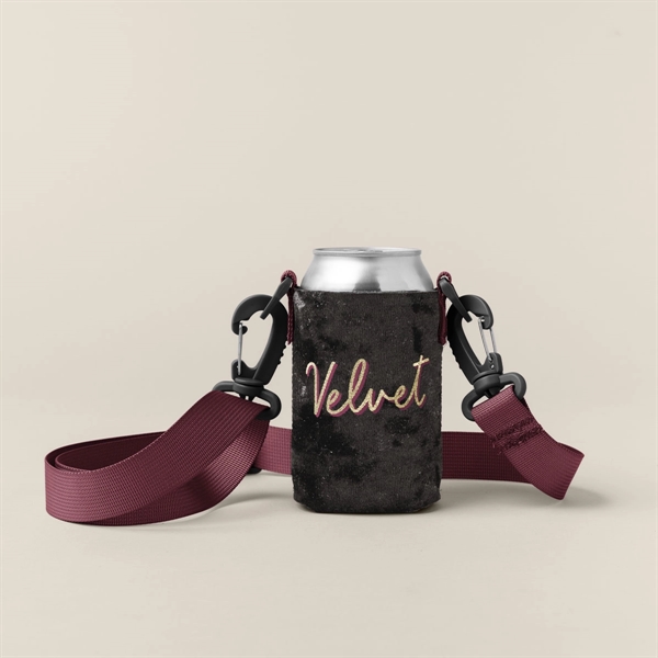 Collapsible can insulator with customizable colored stitching and neoprene pocket... from ASI 74710 Numo / NUMO