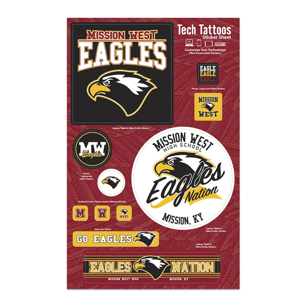 7" x 11" sheet of removable decal for electronics that's made... from ASI 56950 Gill Studios Inc / Gill-Line®