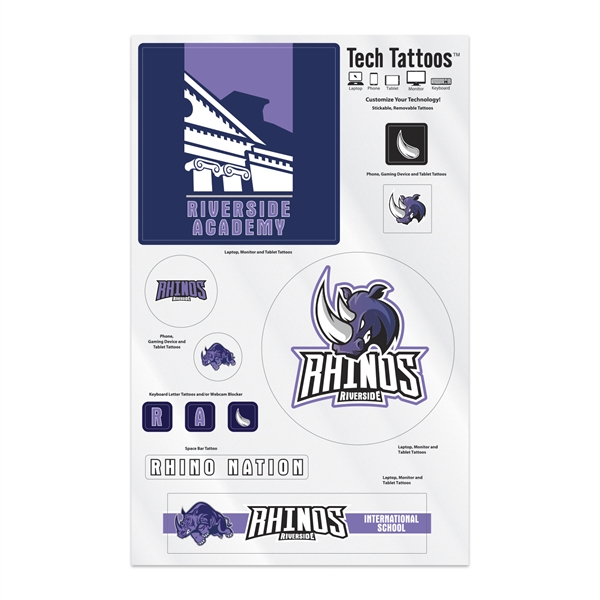 7" x 11" sheet of removable decal for electronics that's made... from ASI 56950 Gill Studios Inc / Gill-Line®