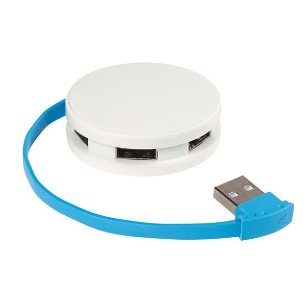 4-Port Round USB Hub connects to multiple power sources at once!... from ASI 61125 Hit Promotional Products / Hit (R)