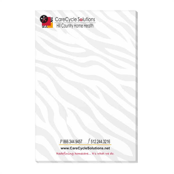 Standard 4" x 6" sticky note pad with twice the adhesive.... from ASI 56950 Gill Studios Inc / Gill-Line®
