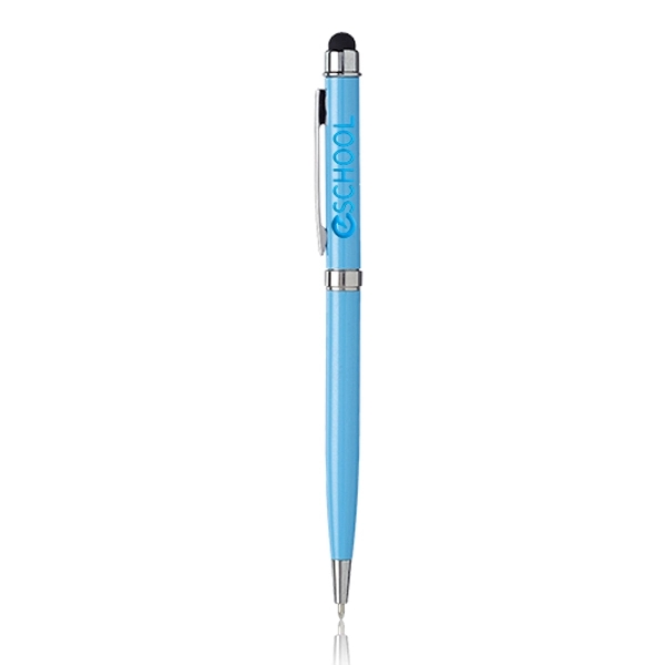 Aluminum ballpoint pen with twist-action mechanism and stylus tip.... from ASI 39552 BEL Promo