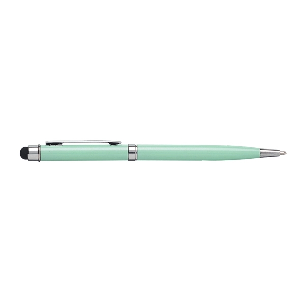 Aluminum ballpoint pen with twist-action mechanism and stylus tip.... from ASI 39552 BEL Promo