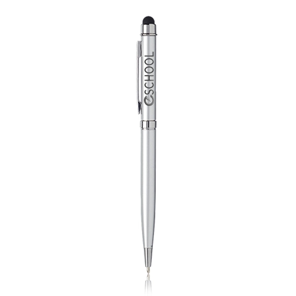 Aluminum ballpoint pen with twist-action mechanism and stylus tip.... from ASI 39552 BEL Promo