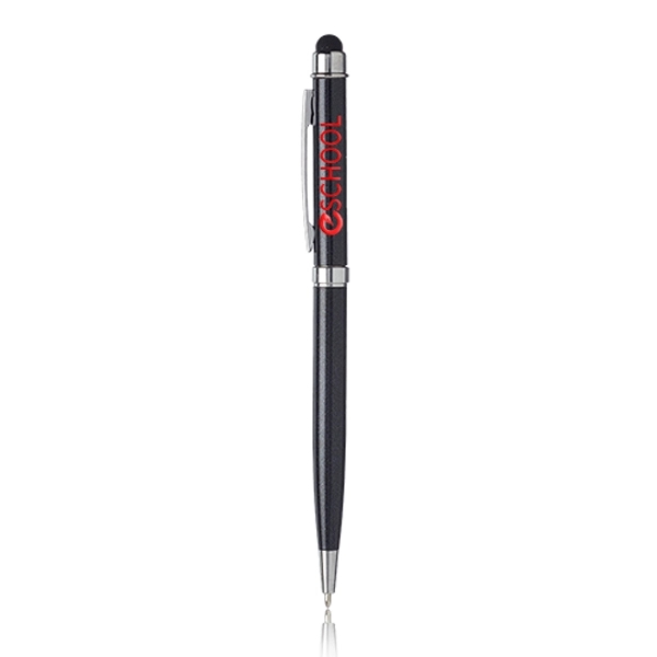 Aluminum ballpoint pen with twist-action mechanism and stylus tip.... from ASI 39552 BEL Promo