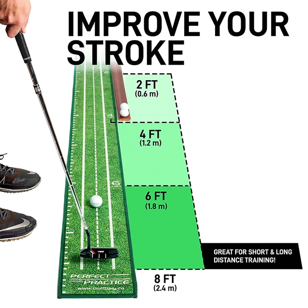 Perfect Practice Putting Mat Compact Edition - 8" FT... from ASI 61005 Hirsch Gift Inc