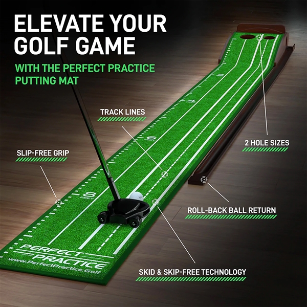 Perfect Practice Putting Mat is an indoor putting mat enables you... from ASI 61005 Hirsch Gift Inc