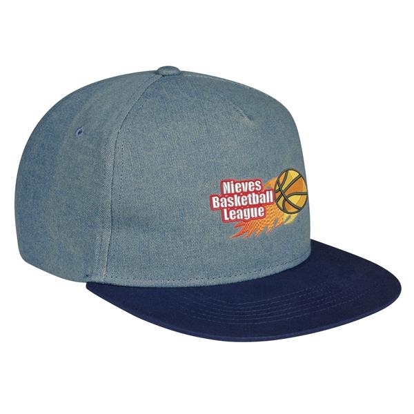 100% cotton 5-panel denim cap... from ASI 61125 Hit Promotional Products