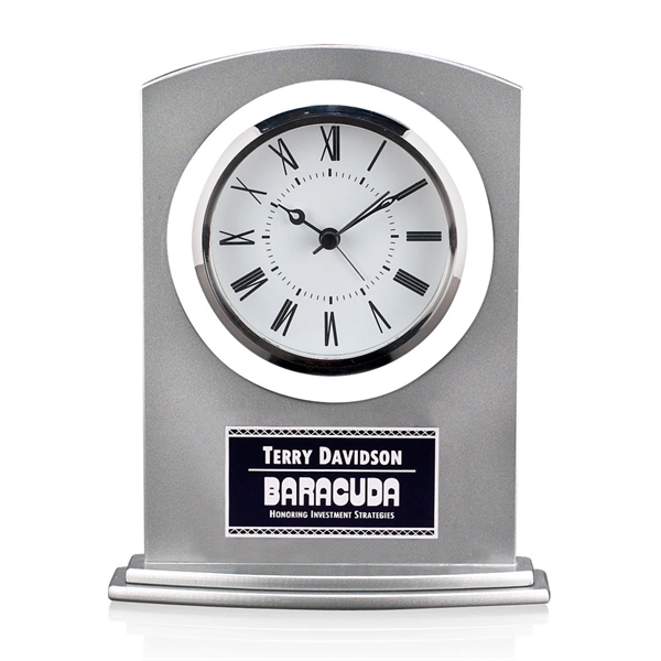 Silver, clear and chrome 7" clock.... from ASI 84592 St Regis Group