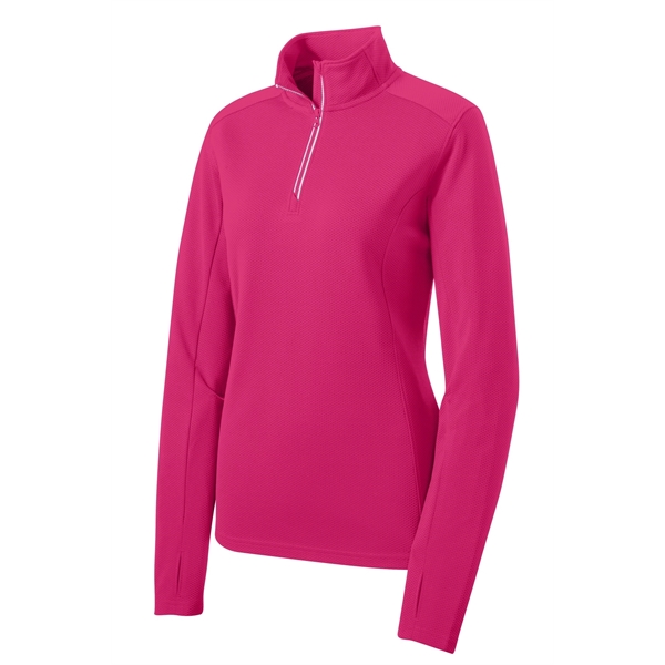 Sport-Tek Ladies Sport-Wick Textured 1/4-Zip Pullover.... from ASI 84863 SanMar