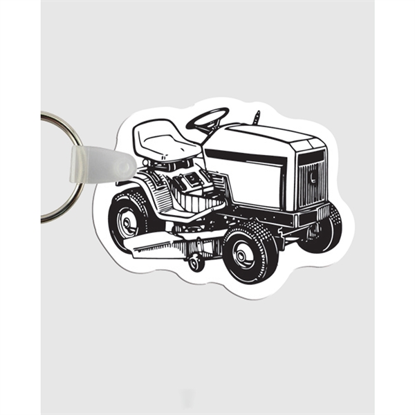 Tractor shaped PVC vinyl key tag with a 1" zinc plated... from ASI 56100 Gemini Ind Inc / Gemini Line™