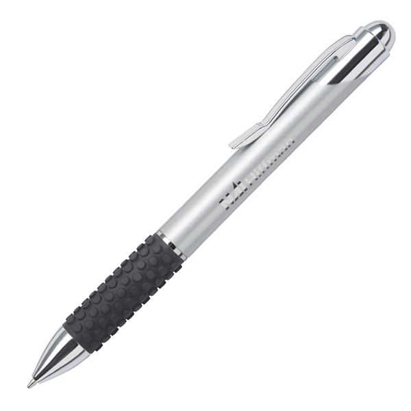 Metal twist-action ballpoint pen with a lacquer/gunmetal or satin chrome finish,... from ASI 68190 Lungsal / Lungsal