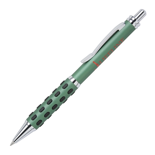 Brass click-action pen with a lacquer-coated barrel, rubber dot grip, and... from ASI 68190 Lungsal / Lungsal