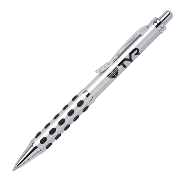 Brass click-action pen with a lacquer-coated barrel, rubber dot grip, and... from ASI 68190 Lungsal / Lungsal