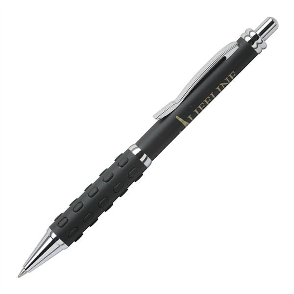 Brass click-action pen with a lacquer-coated barrel, rubber dot grip, and... from ASI 68190 Lungsal / Lungsal