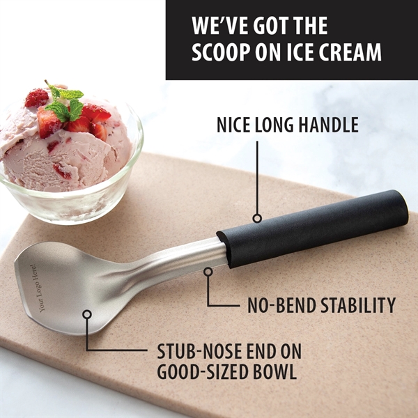 Heavy duty professional quality ice cream scoop with laser engraved imprint... from ASI 35560 American Made Cutlery / American Made Cutlery