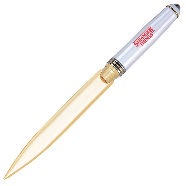 Dustin letter opener with a gold spear-point blade and trims.... from ASI 40544 Binaco