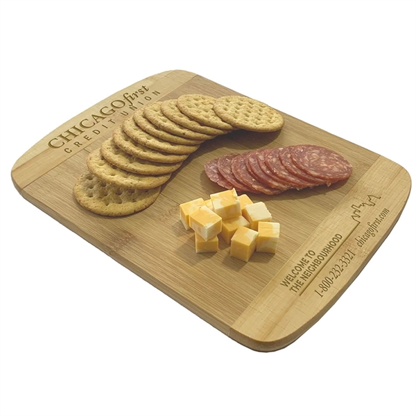 8 1/2" x 11" x 3/8" two tone bamboo cutting board... from ASI 62660 Innovation Line