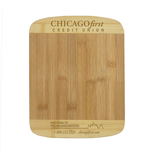 8 1/2" x 11" x 3/8" two tone bamboo cutting board... from ASI 62660 Innovation Line