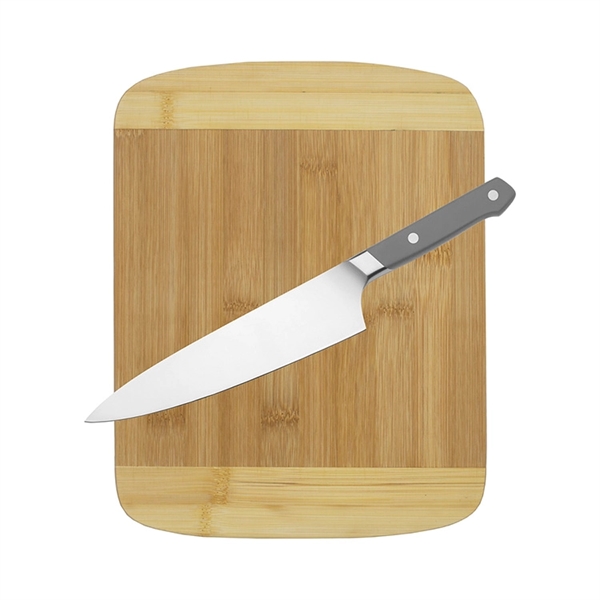 8 1/2" x 11" x 3/8" two tone bamboo cutting board... from ASI 62660 Innovation Line