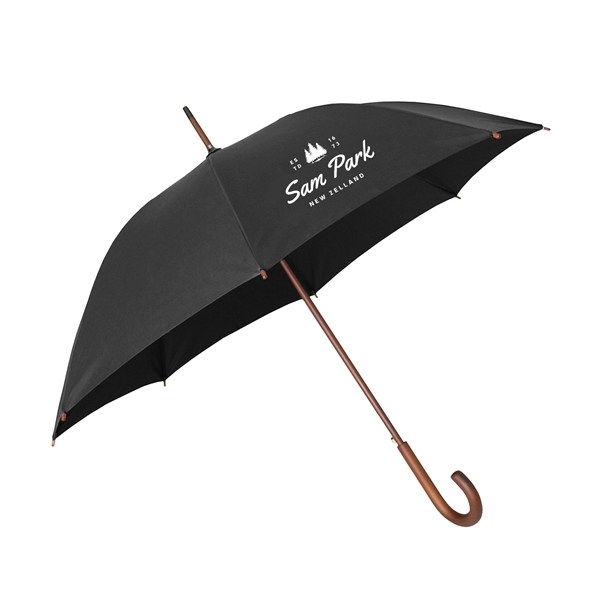 Umbrella made with poly-suede material with 48" arc, automatic opening, brown... from ASI 76730 Peerless Umbrella Co Inc