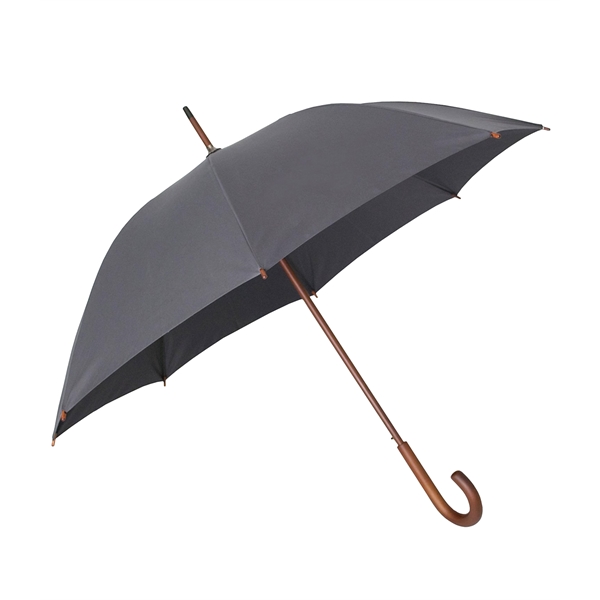 Umbrella made with poly-suede material with 48" arc, automatic opening, brown... from ASI 76730 Peerless Umbrella Co Inc