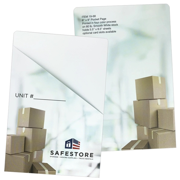 6" x 9" pocket page with angle cut printed full color... from ASI 32050 Admore / Admore®