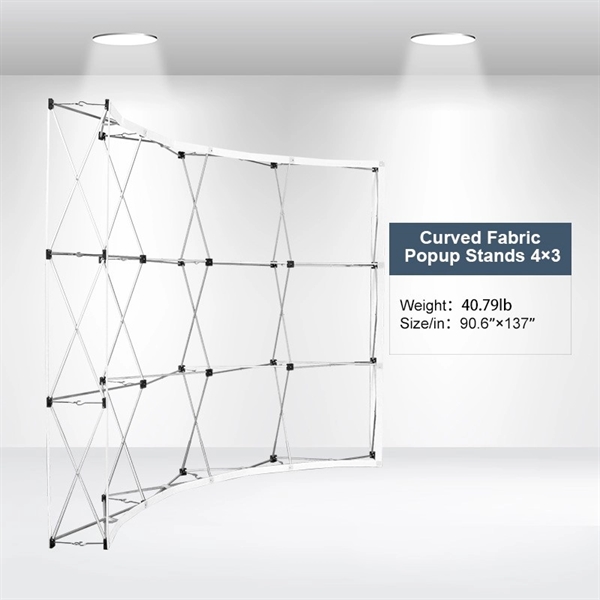 10' instant curved pop-up aluminum and polyester collapsible backdrop with carry... from ASI 36558 Aprons, Etc.