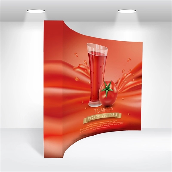 10' instant curved pop-up aluminum and polyester collapsible backdrop with carry... from ASI 36558 Aprons, Etc.