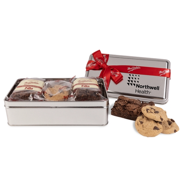 Mrs. Fields® Double Fudge Brownie and Cookie Tin... from ASI 44900 NC Custom (CI/Lanco) / Chocolate Inn