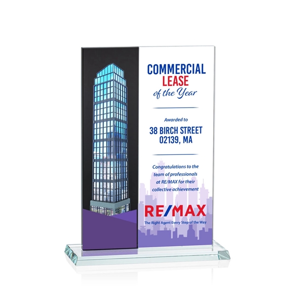 Composite Vertical VividPrint™ Award - Black... from ASI 84592 St Regis Group / Prestige Glass