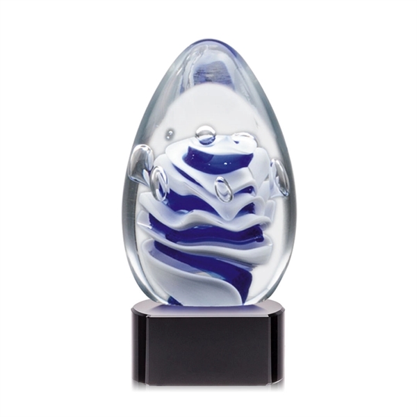 Hand blown art glass award, 4 1/2" high, on a clear,... from ASI 84592 St Regis Group / St Regis