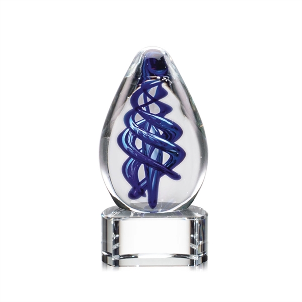 Hand blown 5" high art glass award on a clear or... from ASI 84592 St Regis Group / St Regis