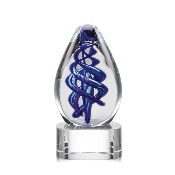 Hand blown 5" high art glass award on a clear or... from ASI 84592 St Regis Group / St Regis